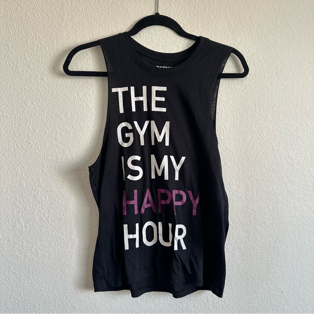 Chin Up Apparel Black Graphic Tank
